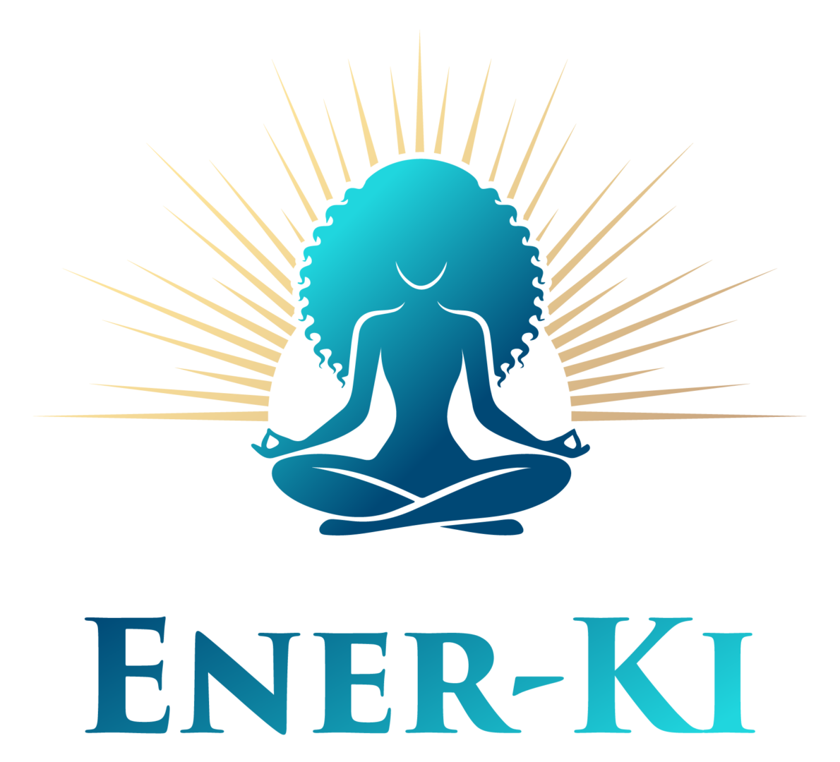 A blue and yellow logo with the word ener-ki